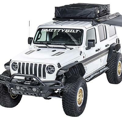 Smittybilt XRC Front and Rear Flat Fender Flare Set for 18-22 Jeep Wrangler JL