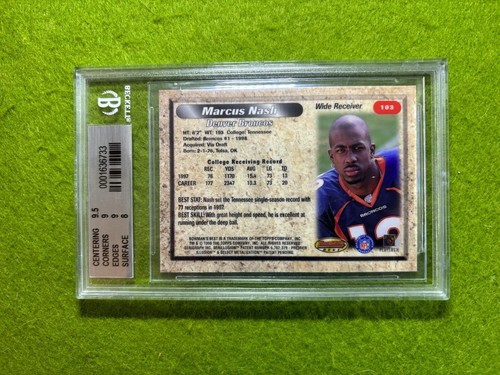 Marcus Nash ROOKIE CARD BGS 8.5 RC 1998 Bowman's Best DENVER BRONCOS U Tennessee - Picture 2 of 24