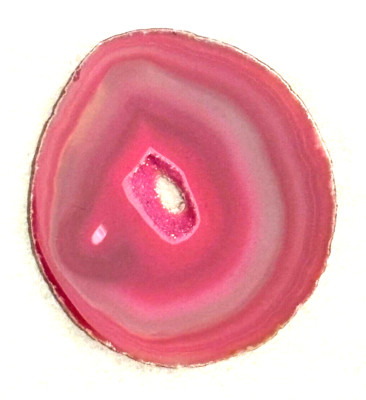 Pink Agate Geode Rock Slice Round Coaster So Pretty