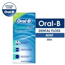 Oral-B Super Floss Dental Pre-Cut Strands Mint Braces,Bridges,wide spaces
