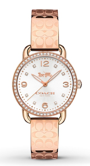 COACH 14502767 Delancey Swarovski Crystals Rose Gold-tone Bangle