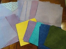 MIXED LOT (108 PCS) OF QUILT FABRIC ~ VARIED SIZES AND PRINTS