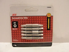 ACE 1" Screwdriver Bits # 2 Square Recess, Qty. 10,   # 2160836