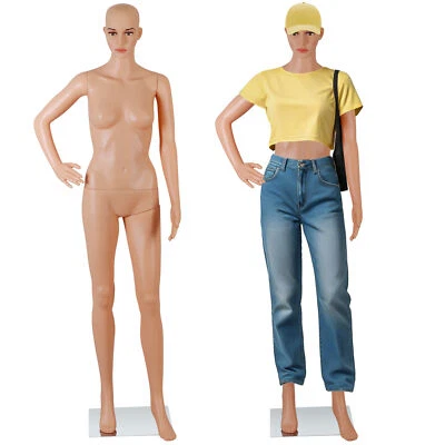 SEGAWE 69" Manikin Dress Form Female Full Body Mannequin Display Head Turns With Base