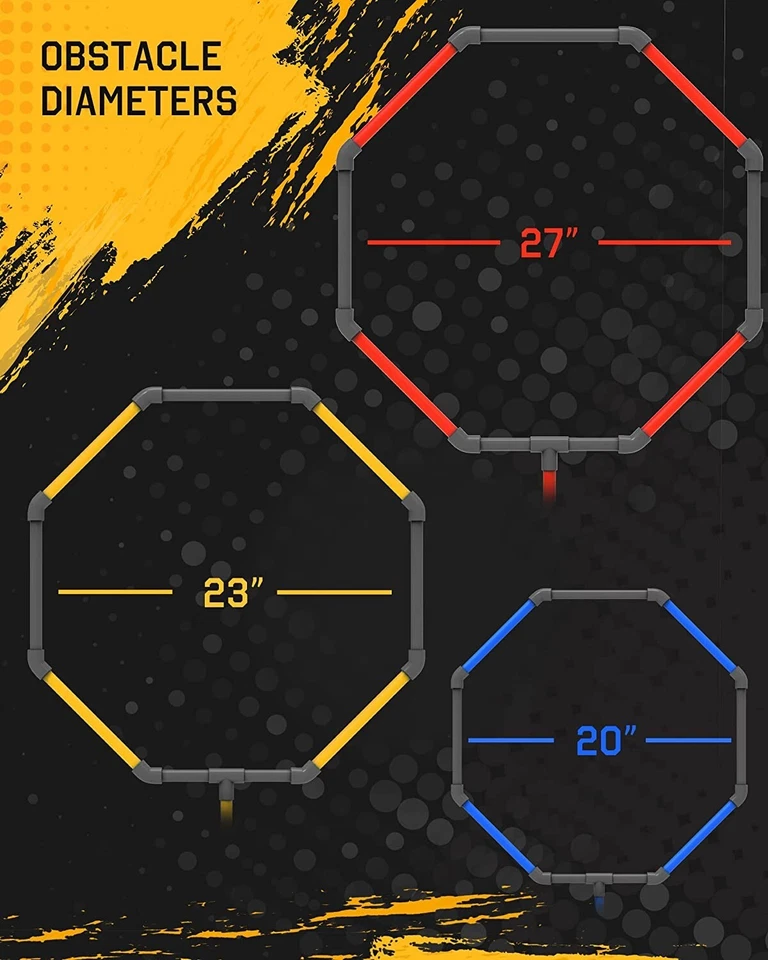Racing RC Drone & Obstacle Course Kit with 3 Hoop Sizes & Stopwatch Gift for Kid - Image 4 of 4