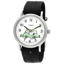 Timex TW2Y11800, Peanuts-Snoopy Weekender Watch, Nylon Strap, Indiglo, NEW