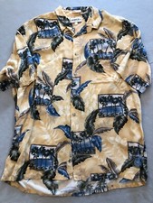 Campia Moda Shirt Men's Large Hawaiian Short Sleeve Button Up