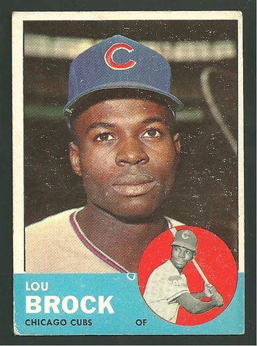 1963 Topps #472 Lou Brock Vintage Baseball Card MLB Chicago Cubs Outfield OF