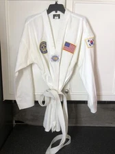Martial Arts Supply Best SANG MOOSA White Longsleeve Top Robe. Size 6