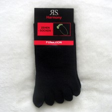 1 Paio Donna Calzini con Dita Funzionali Calze Igieniche Nero Taglie 36 Fino 46