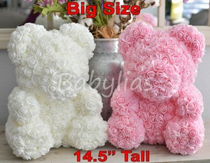 rosas y osos de peluche