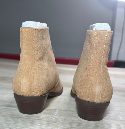 Nuevo con etiquetas Polo Ralph Lauren Botas para Mujer Beige 7.5B Prudence Tobillo Camello Gamuza Cuero - Imagen 7 de 9