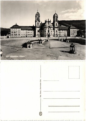 Einsiedeln   Klosterplatz mit Stiftskirche (ca. 1950er)