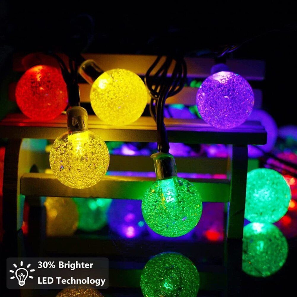 Solar 60 LED String Lights USB Garden Path Yard Decor Lamp Outdoor