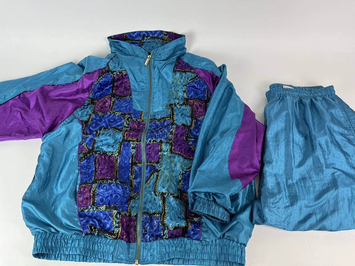 Basic Edition Track Suit Womens Size XL 80s 90s Jacket Pants Basic Edition Track Suit Womens Size XL 80s 90s Jacket Pants