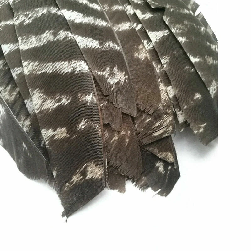 Full Length Archery Natural Turkey Feather Fletching Right Left Wings DIY Arrows - Image 4 of 4