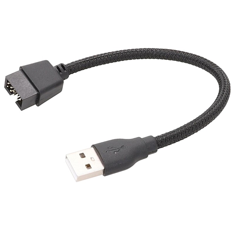 USB A Male to 9-Pin Motherboard Water-Cooled Data Extension Cable