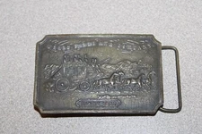 Vintage Tiffany's Of New York Wells Fargo & Company Brass Belt Buckle Rare