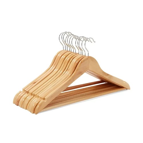 Bulk Sale Wooden Clothes Hangers Coat Pant Suit Coathangers Rack Wardrobe Wood - Picture 6 of 9