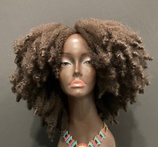 Essence Wigs Dark Brown "Candy Curl" Afro Curly Wig Type 4 Marley
