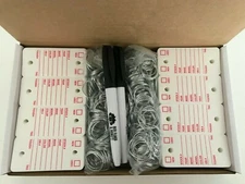 Car Dealer Key Tags, Tough Poly Rigidene Style, 500 Survivor WHITE key tags