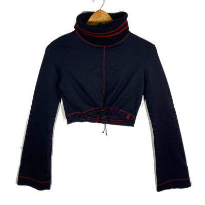 Crop Top Stretch Avant Garde y2k Vintage 2000 s In Love By Carling Paris