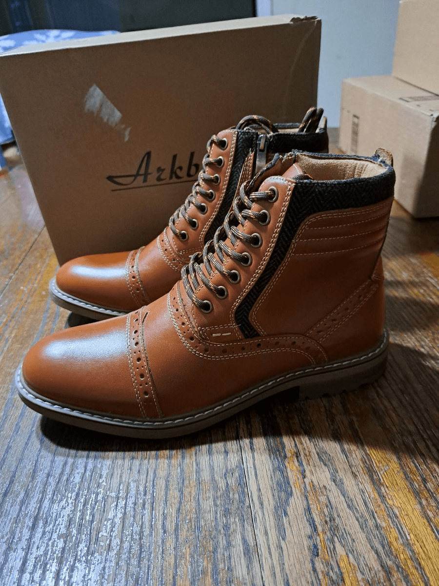 New Mens 8 Arkbird Brown Leather Chelsea Oxford Dress Ankle  display picture 3