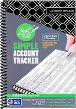 'S Premium Check Book Register & Debit Card Ledger Notebook - Checking Account R
