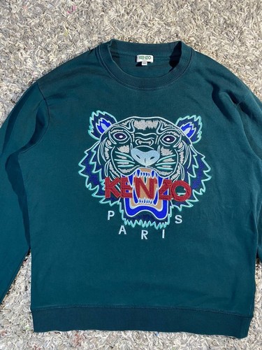 Kenzo KENZO Sudadera Estampado Pullover Hombres Talla M Verde Cuello Redondo Manga Larga - Imagen 3 de 7