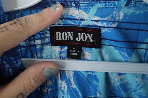 Vtg Ron Jon Surf Shop Mens XL Faded Flower Short Sleeve Hawaiian Button Shirt - Picture 6 of 12