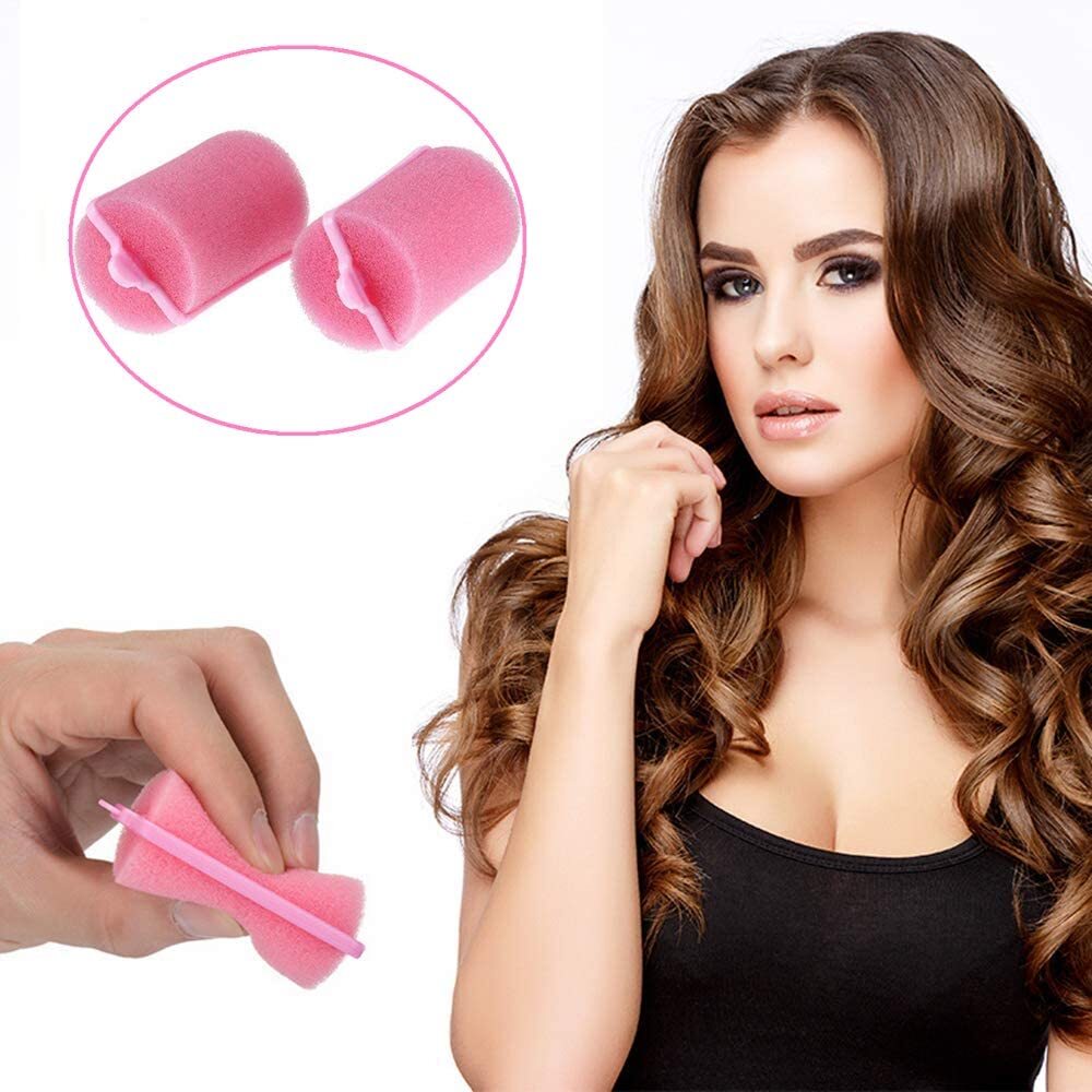 18 PIECES Sponge Hair Rollers Large Soft Foam Hair Styling Curlers 40