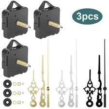 3PCS Quartz Clock Parts Kit w/ Hands for 25–30cm Wall Face DIY Timepiece Repair