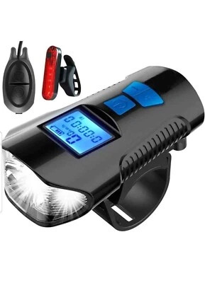 Mountainbike Beleuchtung LED USB Wiederaufladbar Wasserdicht Scheinwerfer Und Rückleuchten