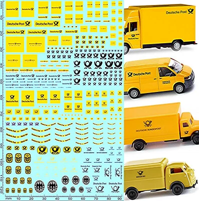 IDC DECALS Post Reichspost Sponsoren Bogen No.2 LKW Trucks 1:87 Decal Abziehbilder