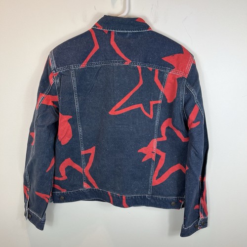 NWT J. Lindeberg Jad Printed Stars Denim Jean Jacket Sz L - Picture 2 of 9