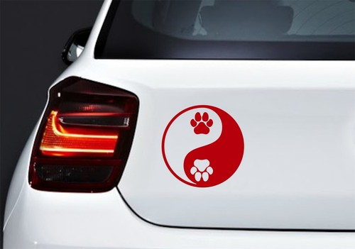 Yin Yang Paw Print Car Laptop Motorbike Vinyl Decal Sticker (ia) - Picture 4 of 10