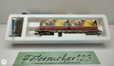 Roco H0 47014 / 4- Achser Taschenwagen mit 2 Containern (Ceres Strong Ale) / DSB
