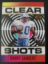 2021 Panini Illusions Orange Clear Shots Barry Sanders # CS-14 Detroit Lions