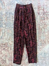 Vintage Compagnie Internationale Express Dark Paisley Casual Stretch Pants