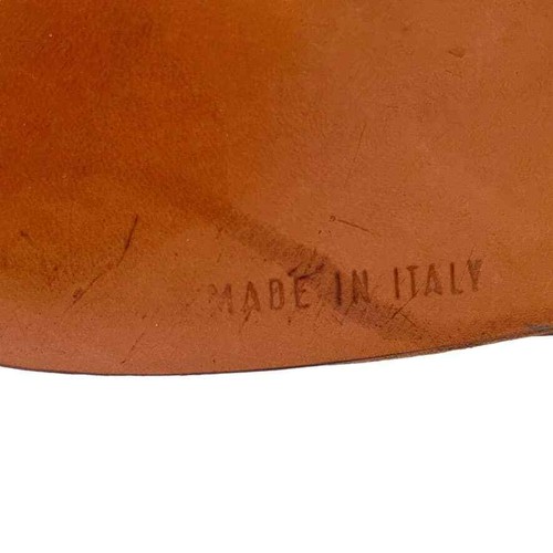 NWOT Halston Vintage Brown Suede Bronze Leather Slingback Heels - Picture 9 of 9