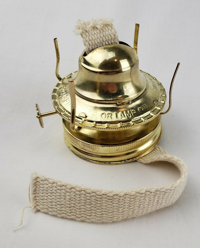 Vintage NOS Brass Kaadan Paraffin Hurricane Oil Lamp Burner w/ Wick Antique - Picture 3 of 11