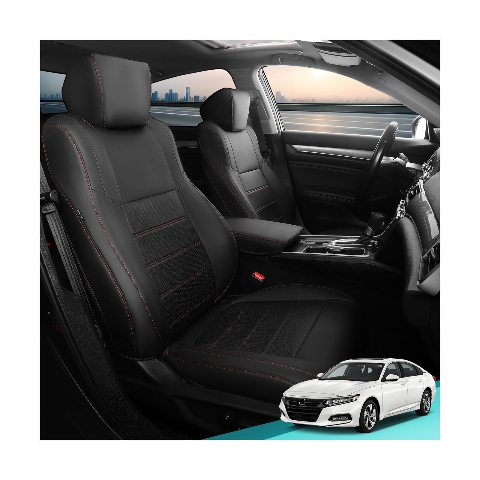 Custom for Honda Accord Seat Covers EXL,Touring,Sport,EX,Hybrid 2018 2019 202...