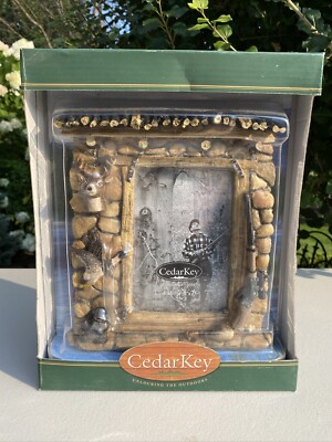 Cedar Key Fieldstone Hunting Picture Frame Hunting & Fishing Cabin Decor-NIB
