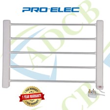 PRO ELEC  Electric Wall Mountable Towel Rail Bathroom Heated Clothes Dryer