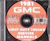 1981 GMC Shop Manuell Set Auf CD Sierra Truck Van Jimmy Suburban C K G P