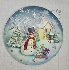 Vintage Christmas Ornament 3D Pop-Up Greeting Card American Greetings Snowman