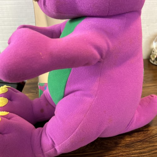 VTG 1992 Talking Barney Plush Playskool Box Purple Dinosaur Stuffed Animal PBS - Picture 16 of 24