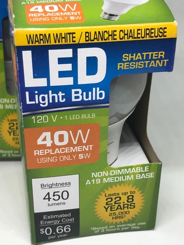 LED Glühbirne | 40 Watt Glühbirne | 2 Stück | Bruchsichere Glühbirnen | USA - Bild 3 von 3