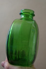 Vtg Green Glass SUNSWEET Flat Apple Jar/Bottle Embossed Mid Century decor — photo 4