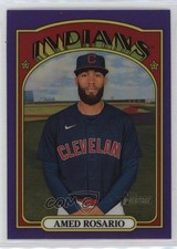 2021 Heritage High Number Hot Box Chrome Purple Refractor Amed Rosario #683 10ou